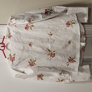 Elegant Floral White Blouse